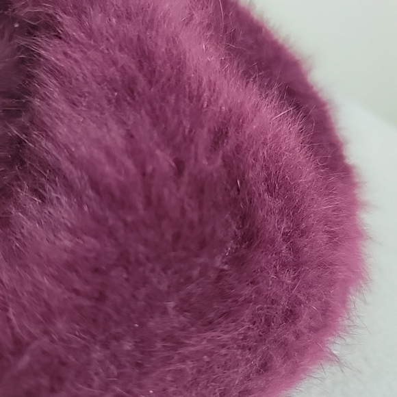 Kangol Purple Fuzzy W/ Bow Cloche Hat - Picture 2 of 5